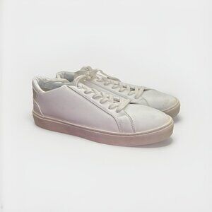 Thousand Fell Men's Lace Up Sneakers White Cream Size 9.5